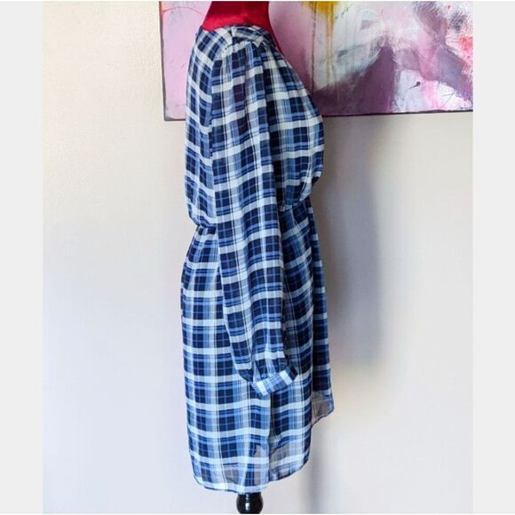 Altar'd State Blue Plaid Dress Size Small - Picture 2 of 4